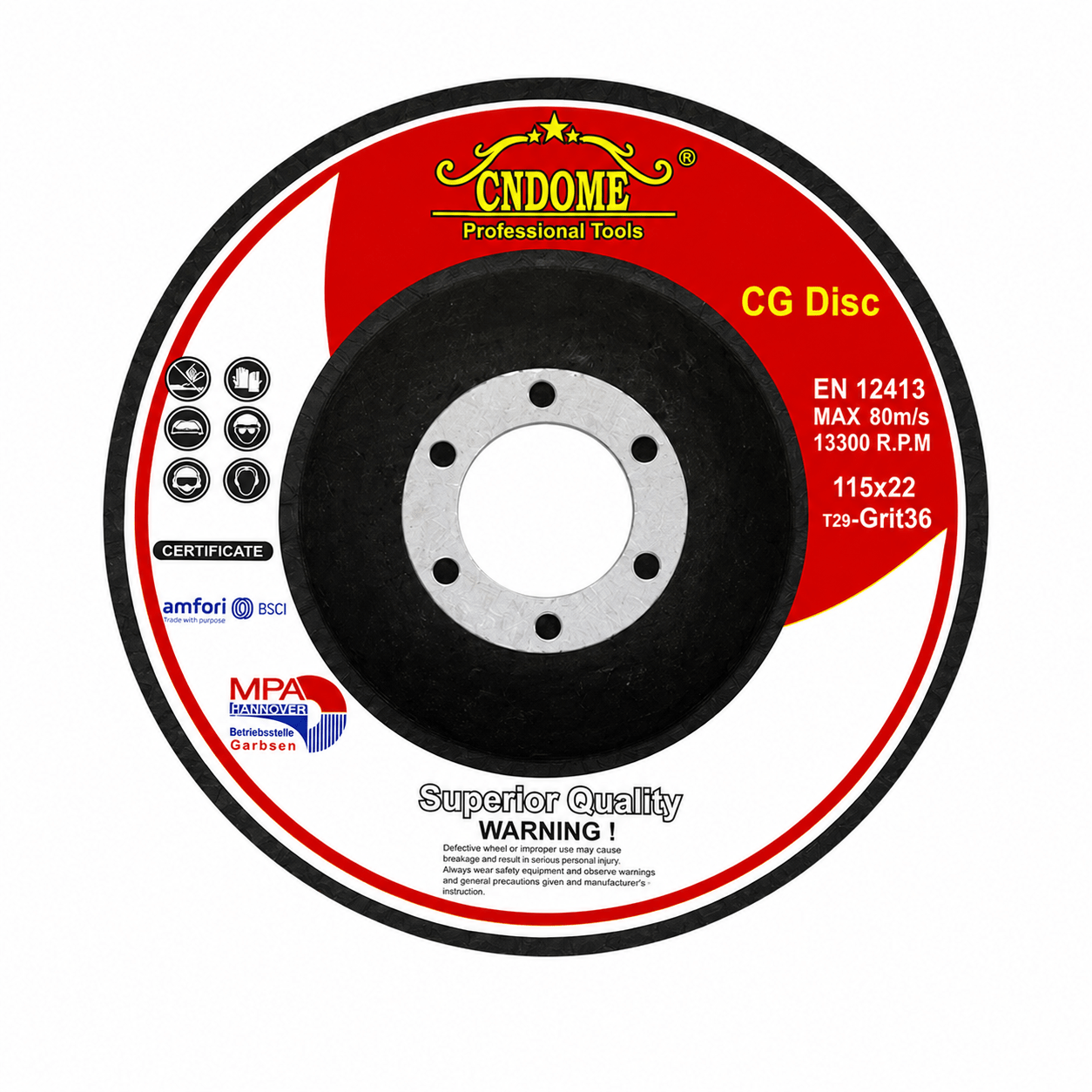 Ceramic Fiber Sanding Discs for Metal & Inox