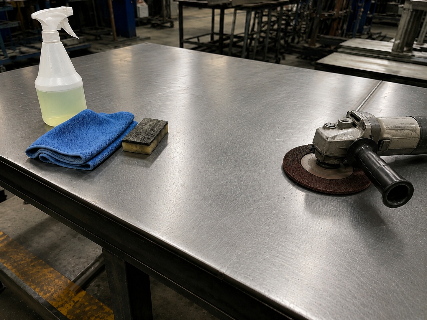 buff stainless steel